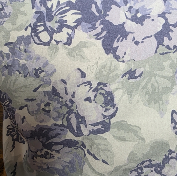 Rouje Bleu Flavie Button Down Pearl Floral Pastel Top Size 38 - Picture 7 of 10